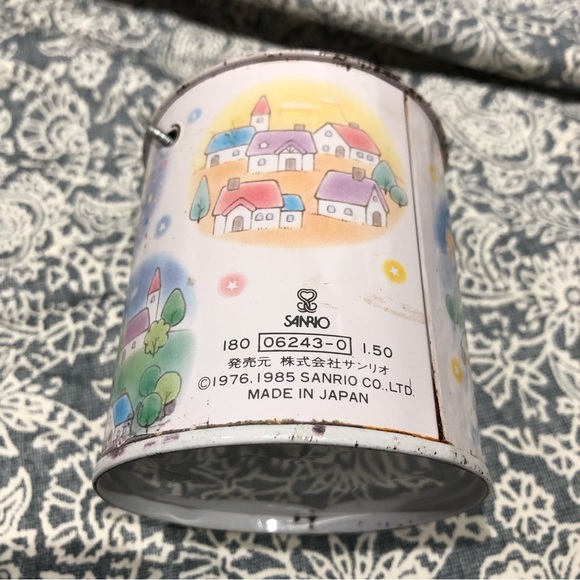 Sanrio Little Twin Stars metal pail bank 1985 - Picture 2 of 7